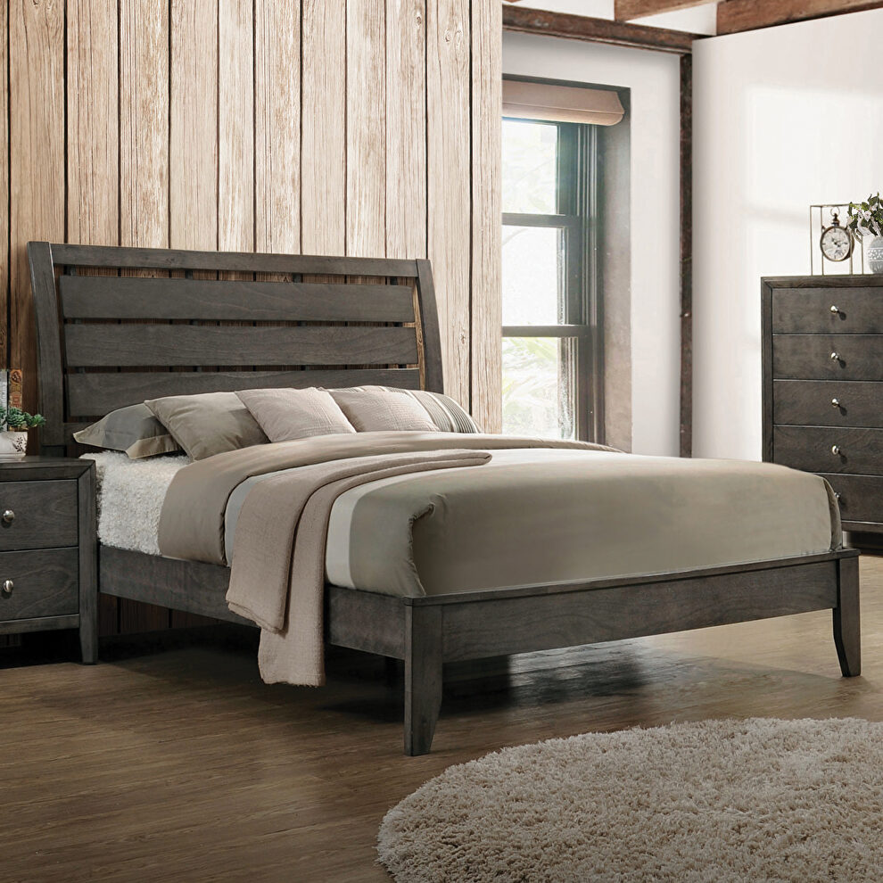 Mod grayfinish twin bed by Coaster