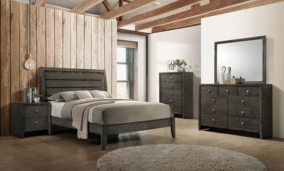 Mod grayfinish queen bed by Coaster