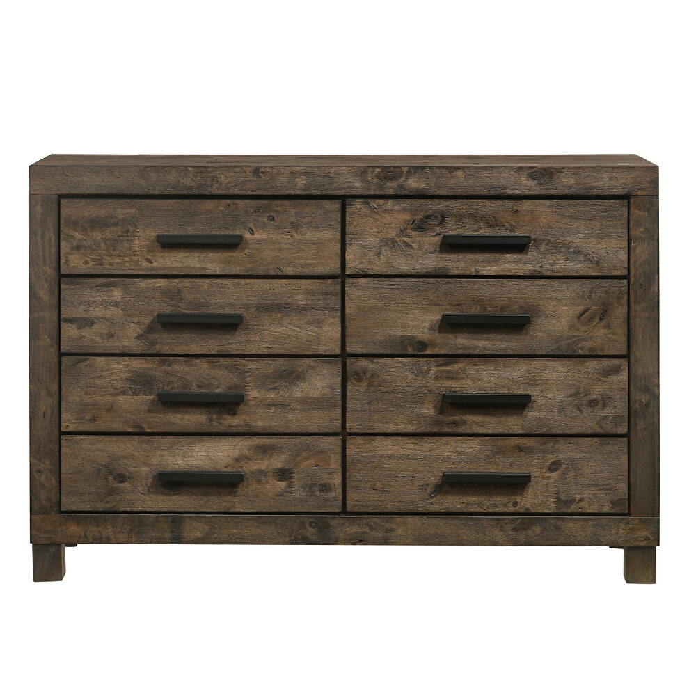 Rustic golden brown finish dresser by Coaster