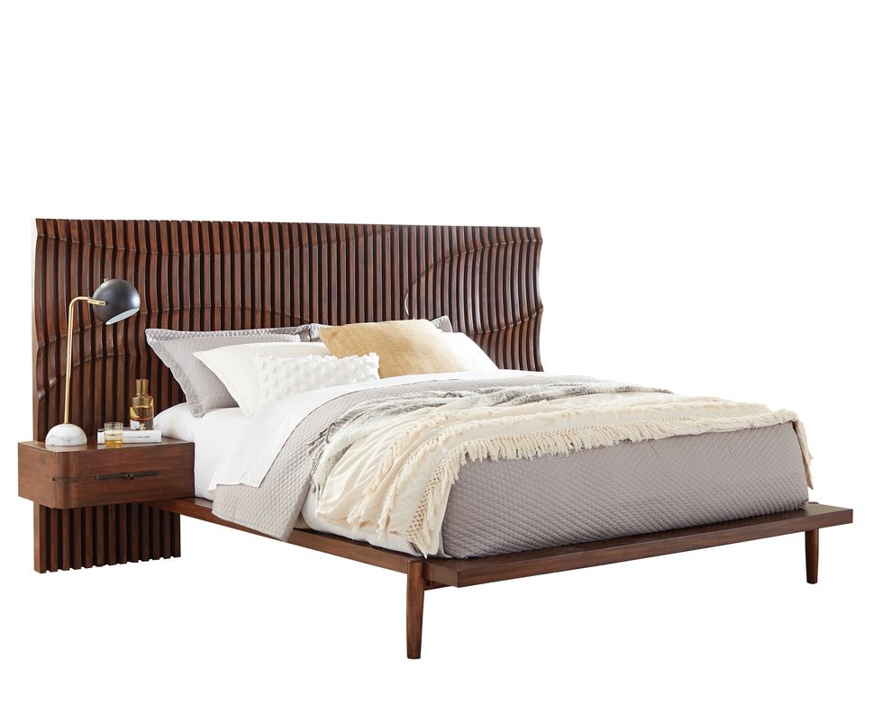 King size bed in mahogany teak wood by Coaster