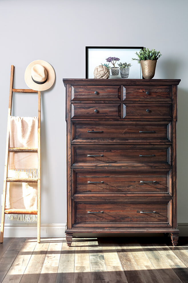 Weathered burnished brown finish chest by Coaster