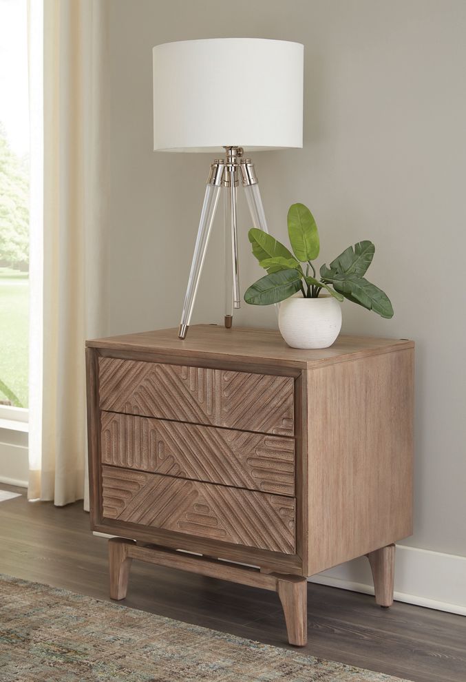Night stand in natural sandstone wood by Coaster