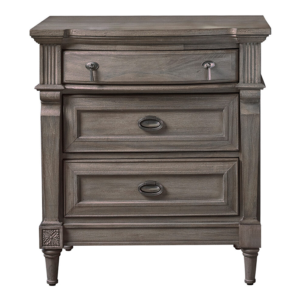 French gray nightstand by Coaster
