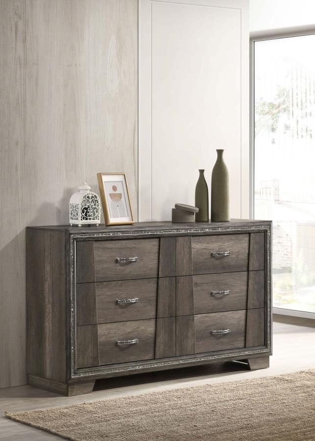 6-drawer dresser grey by Coaster