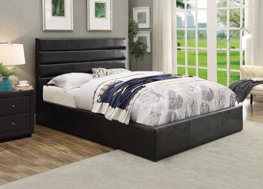 Casual black full storage bed by Coaster