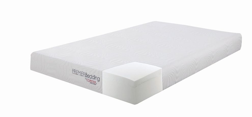 Keegan white 8-inch full memory foam mattress by Coaster