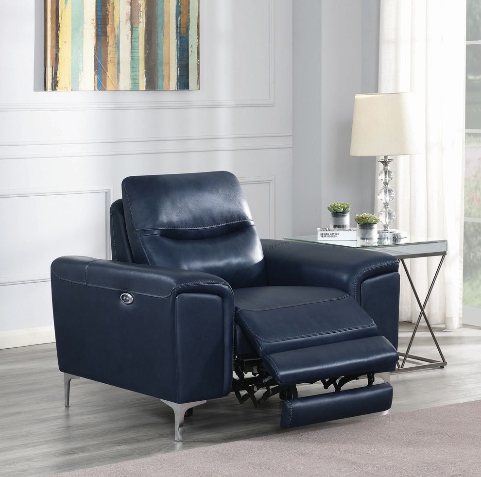 Power recliner chair in leather / pvc by Coaster