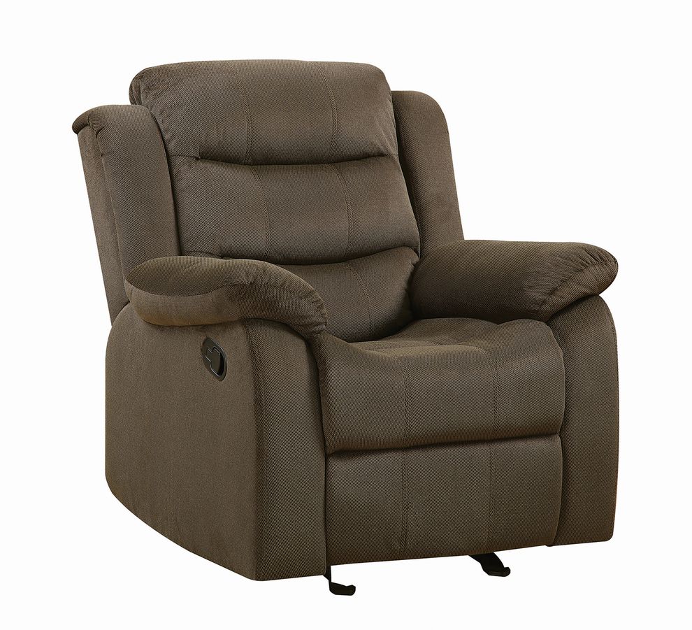Casual chocolate glider recliner by Coaster