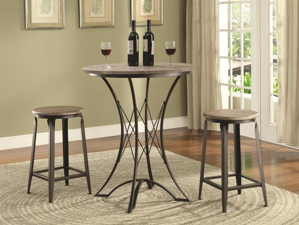 Practical bar set for small dining area by Coaster