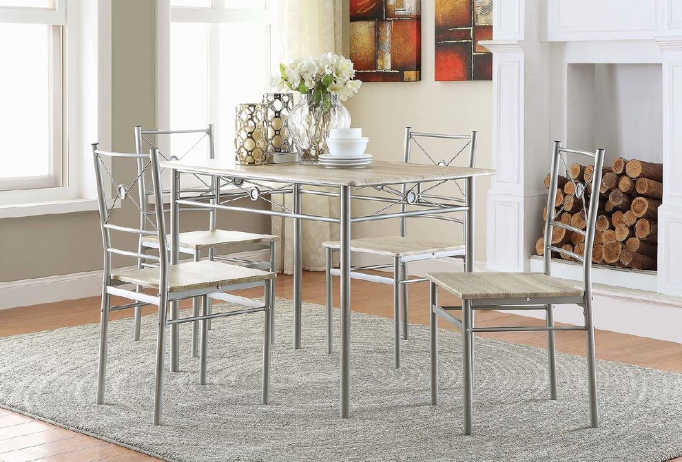 Transitional taupe five-piece set by Coaster
