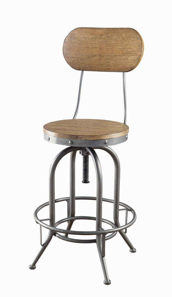 Rustic graphite bar stool by Coaster