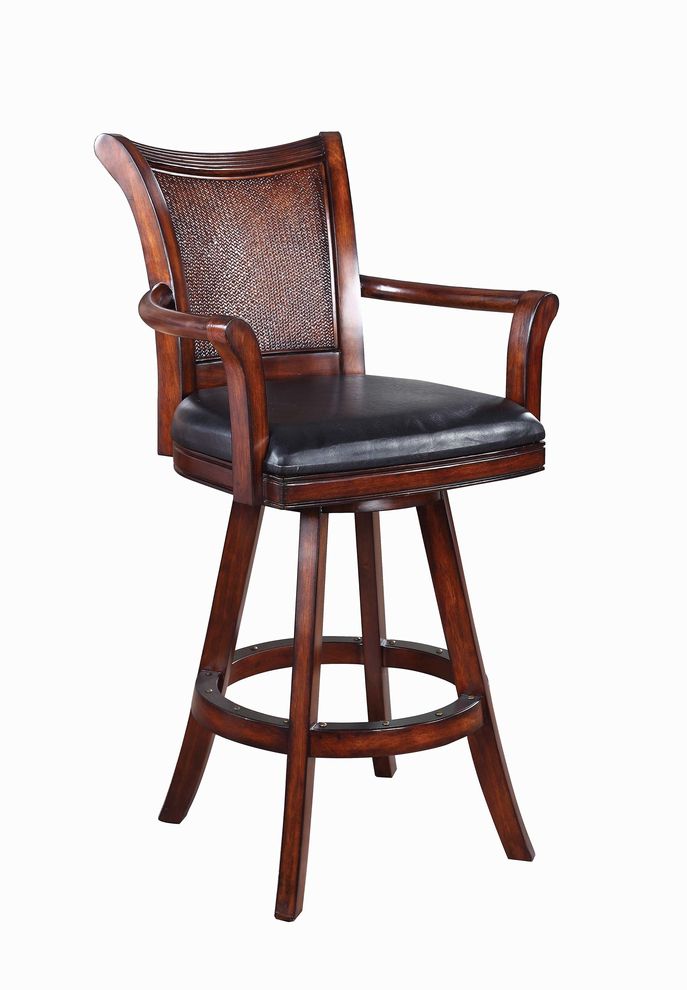 Traditional ornate brown bar stool by Coaster