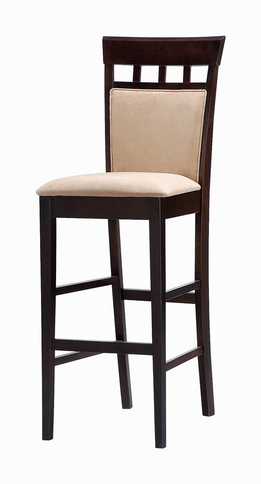 Gabriel cappuccino exposed wood bar stool by Coaster