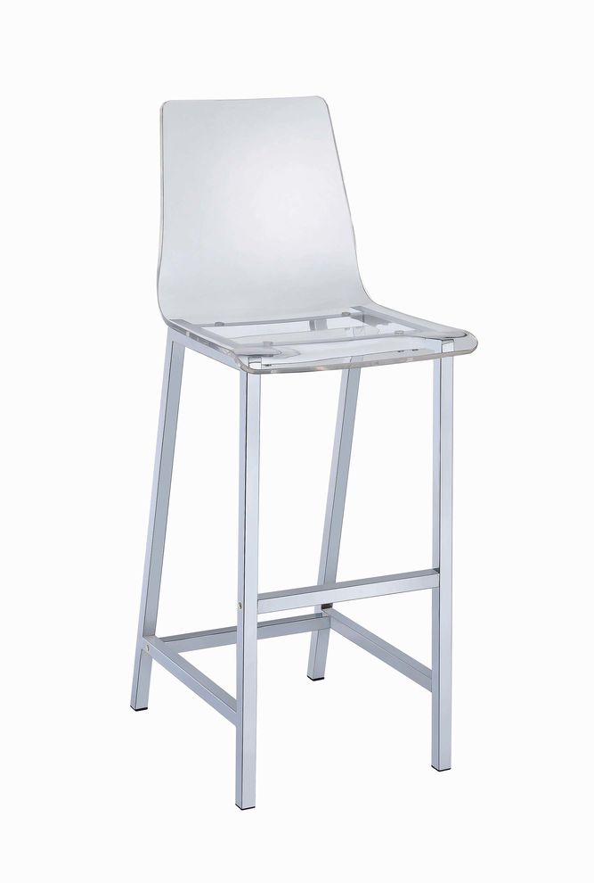 Contemporary clear acrylic bar stool by Coaster