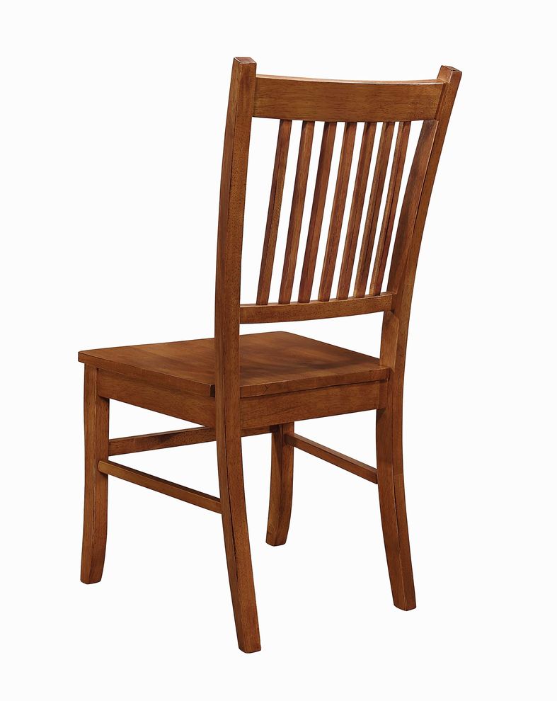 Mission burnished oak side chair by Coaster