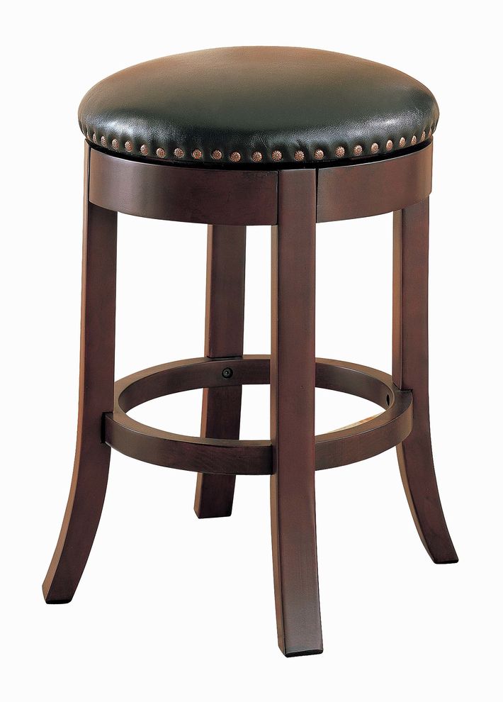 Casual walnut counter-height bar stool by Coaster