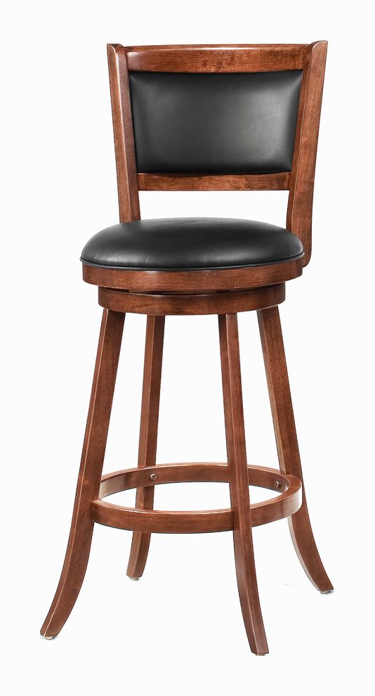 Transitional chestnut swivel bar stool by Coaster