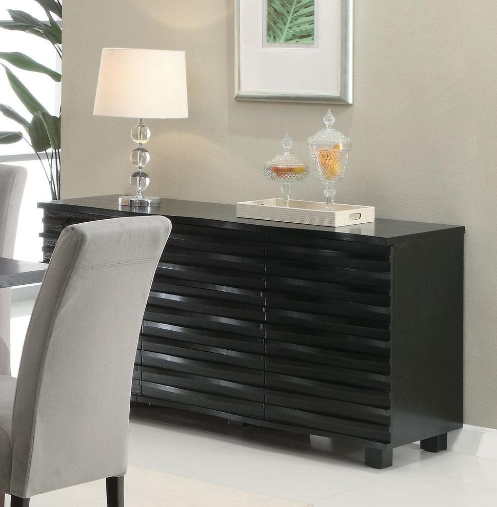 Modern Dining Buffet in rich black finish by Coaster