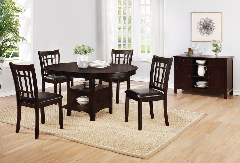 Casual style oval dining w/ extension by Coaster