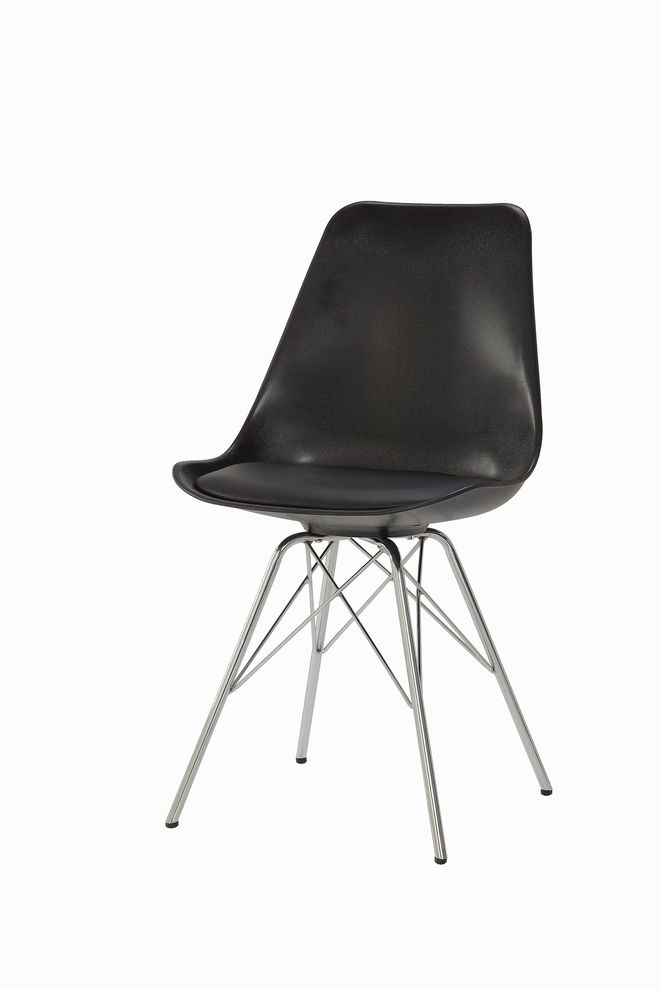 Lowry contemporary black dining chair by Coaster