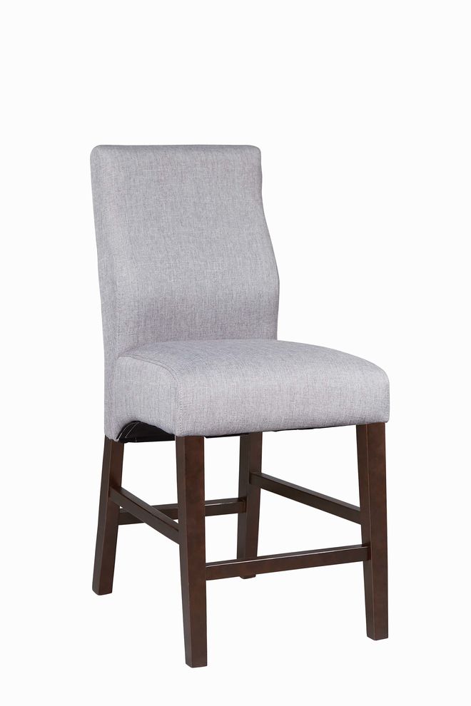 Transitional grey upholstered counter-height stool by Coaster