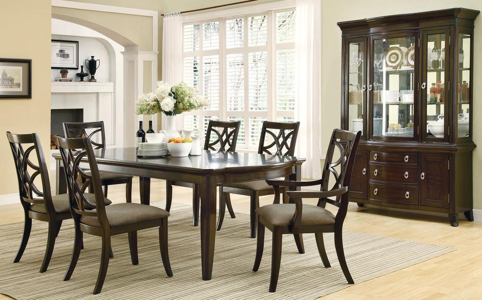 Dining leg table w/ leaf extensions by Coaster