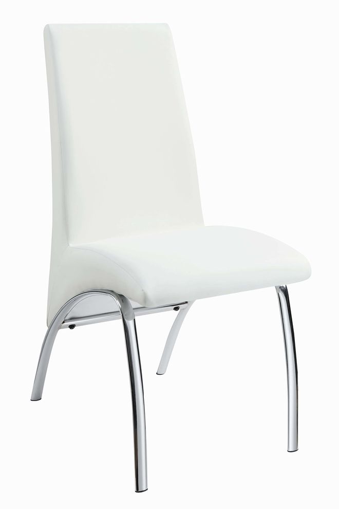 Ophelia contemporary white dining chair by Coaster
