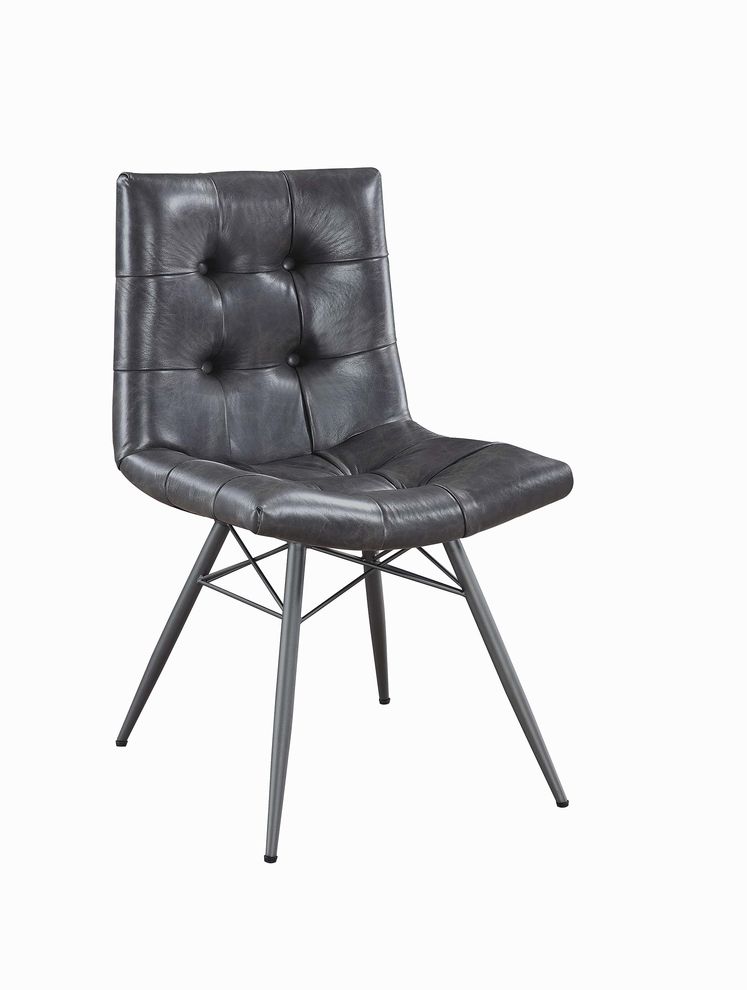 Hutchinson industrial grey dining chair by Coaster