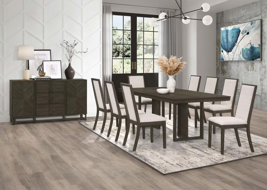 Rectangular dining table in dark grey by Coaster