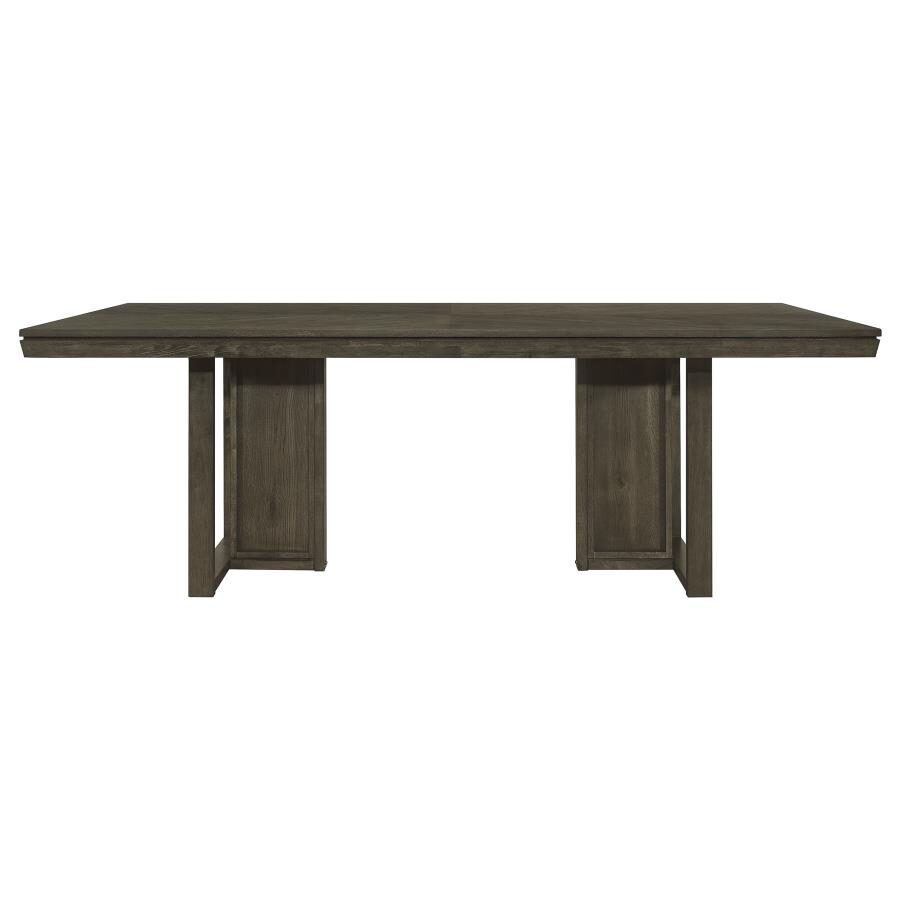 Rectangular dining table in dark grey wood by Coaster
