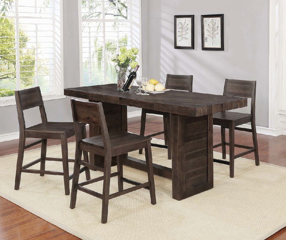 Rustic design counter height dining table by Coaster