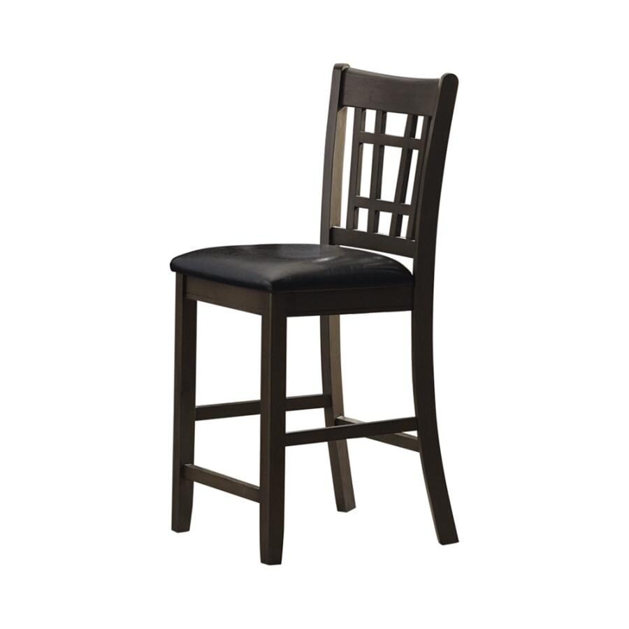 Black leatherette counter ht chair by Coaster