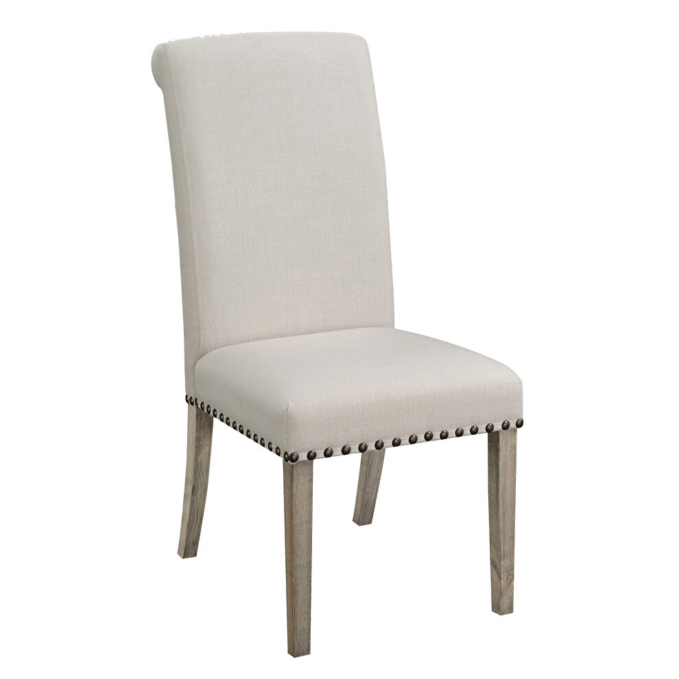 Taylor beige upholstered parson dining chair by Coaster