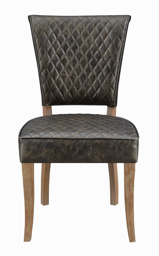 Contemporary rustic amber dining chair by Coaster