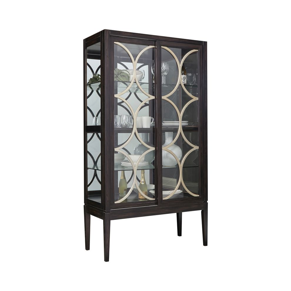 Curio cabinet in dark brown by Coaster