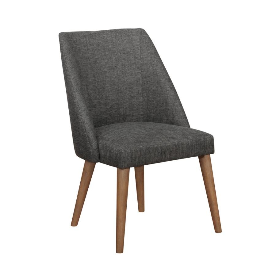 Dark gray fabric dining chair by Coaster