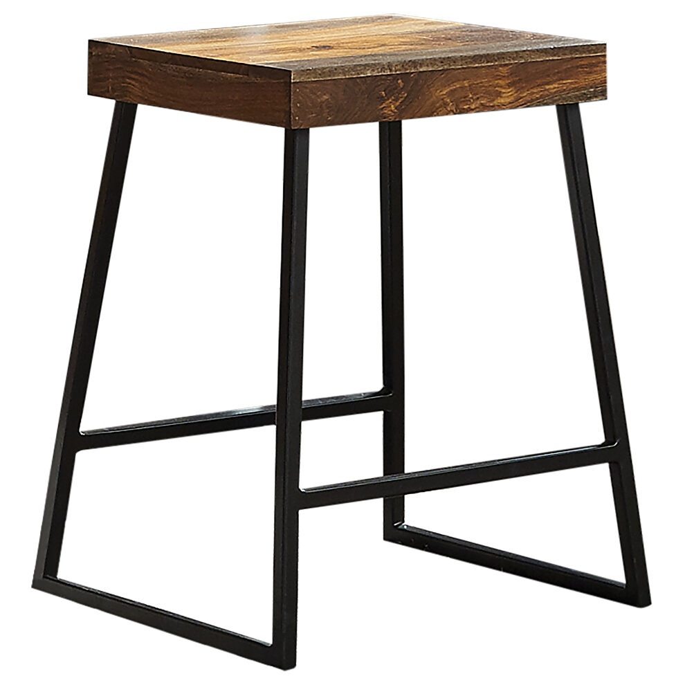 Solid sheesham wood and iron counter ht chair by Coaster