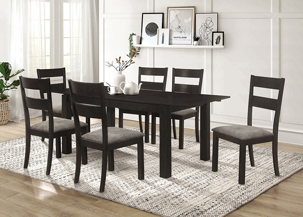 Black finish rectangular dining table by Coaster