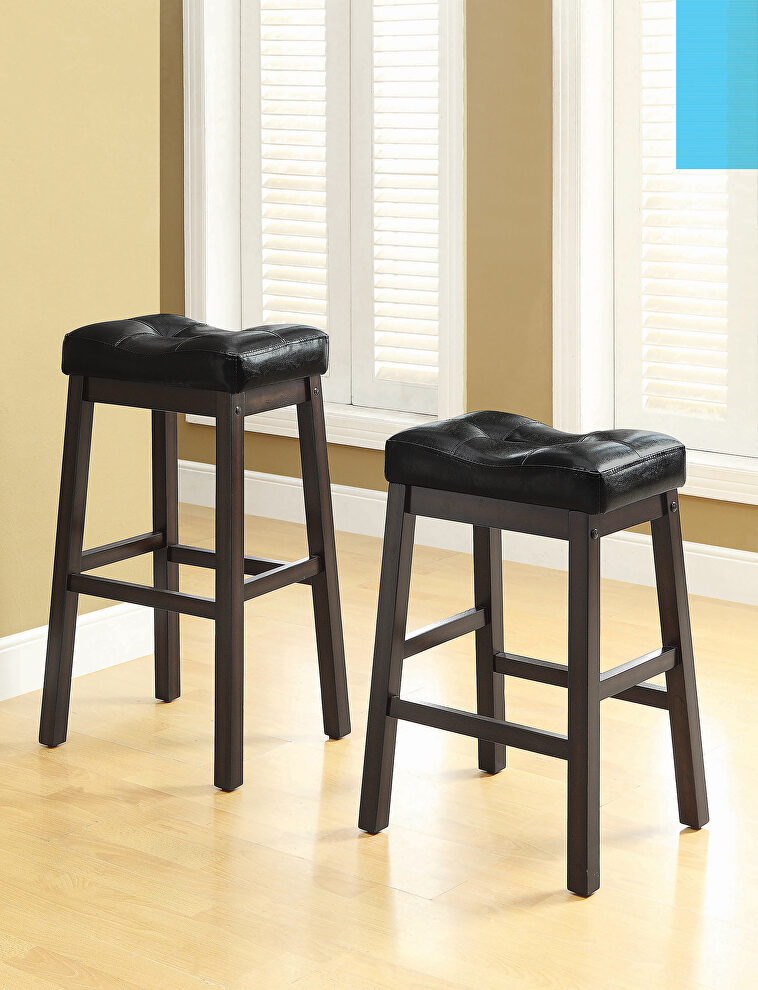 Transitional black counter-height upholstered chair by Coaster