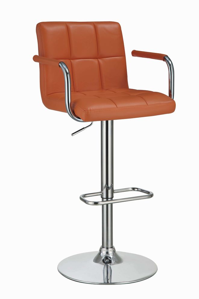 Modern bar stool in orange by Coaster