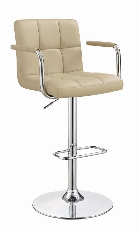Contemporary beige adjustable bar stool by Coaster