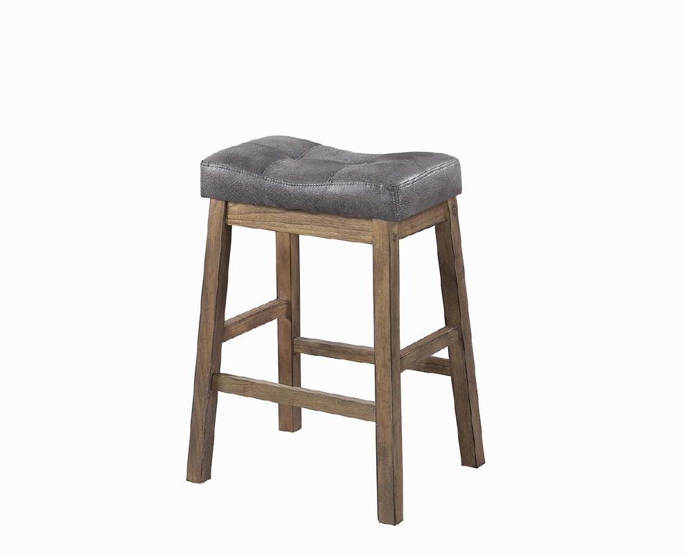 Rustic driftwood backless counter-height stool by Coaster