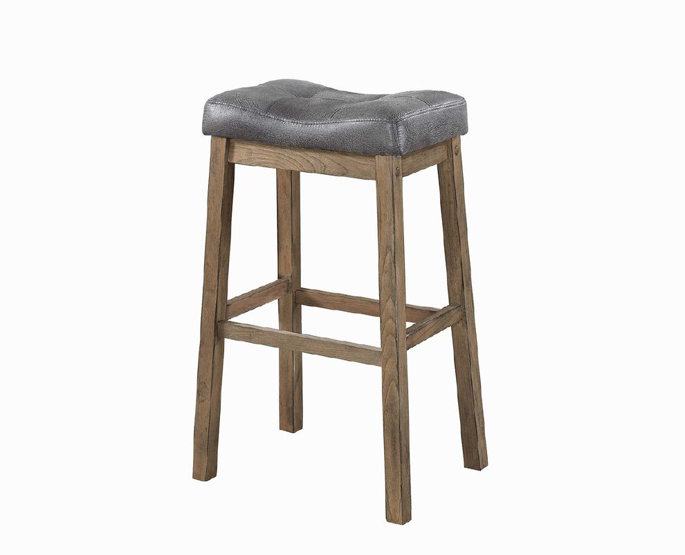 Rustic driftwood backless bar stool by Coaster