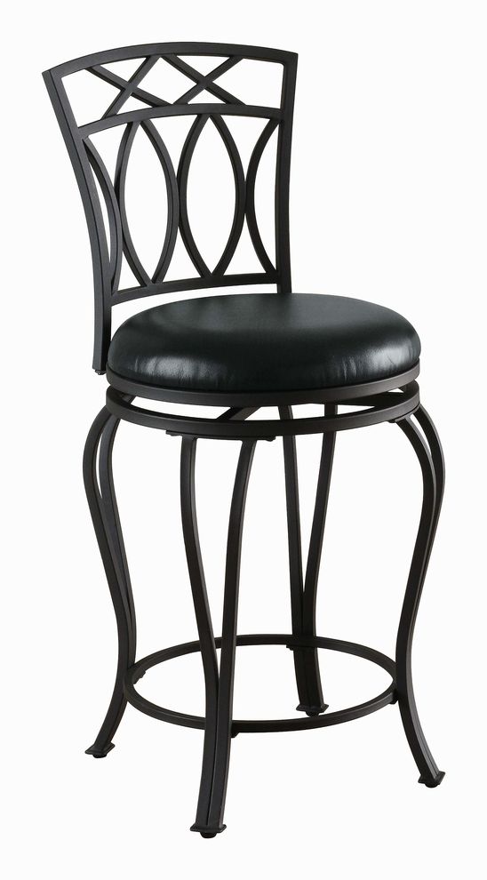 Casual black metal counter stool by Coaster