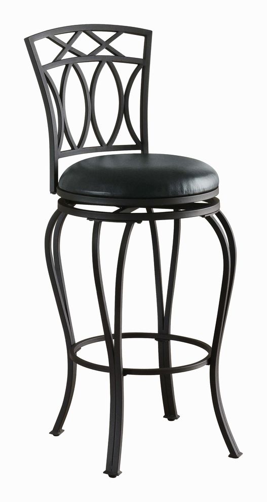 Casual black metal bar stool by Coaster