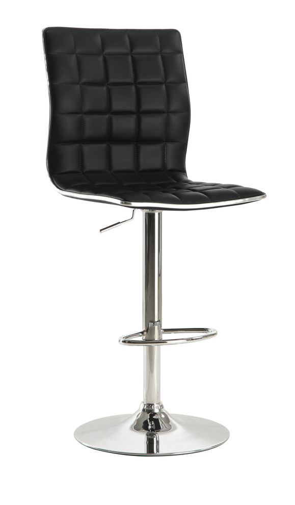Adjustable bar stool in black by Coaster