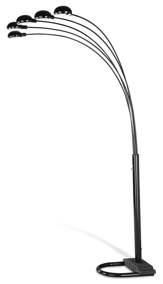 Contemporary black floor lamp by Coaster