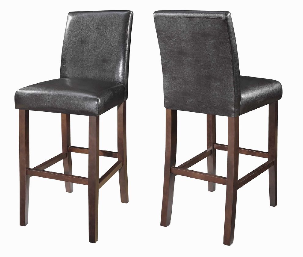 Contemporary dark brown parsons bar stool by Coaster