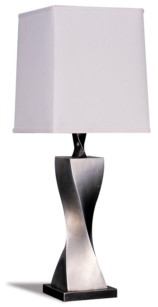 Accent contemporary antique silver table lamp by Coaster