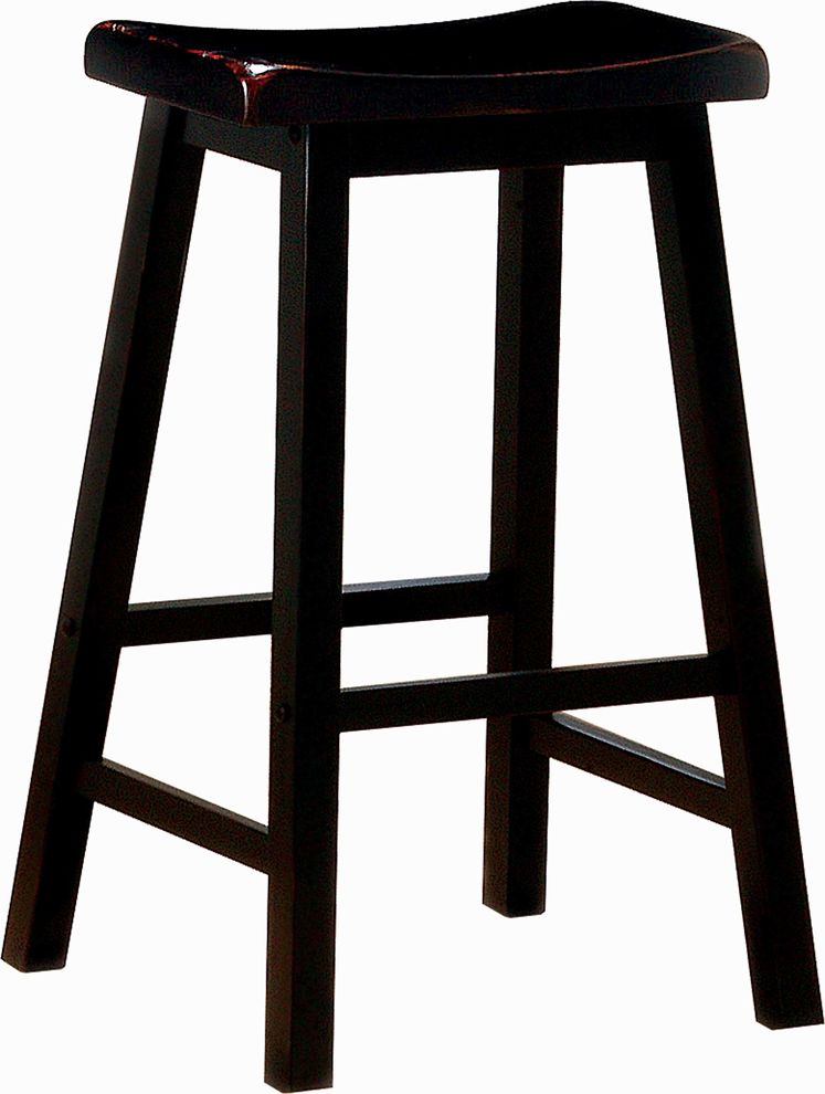 Transitional black bar-height stool by Coaster
